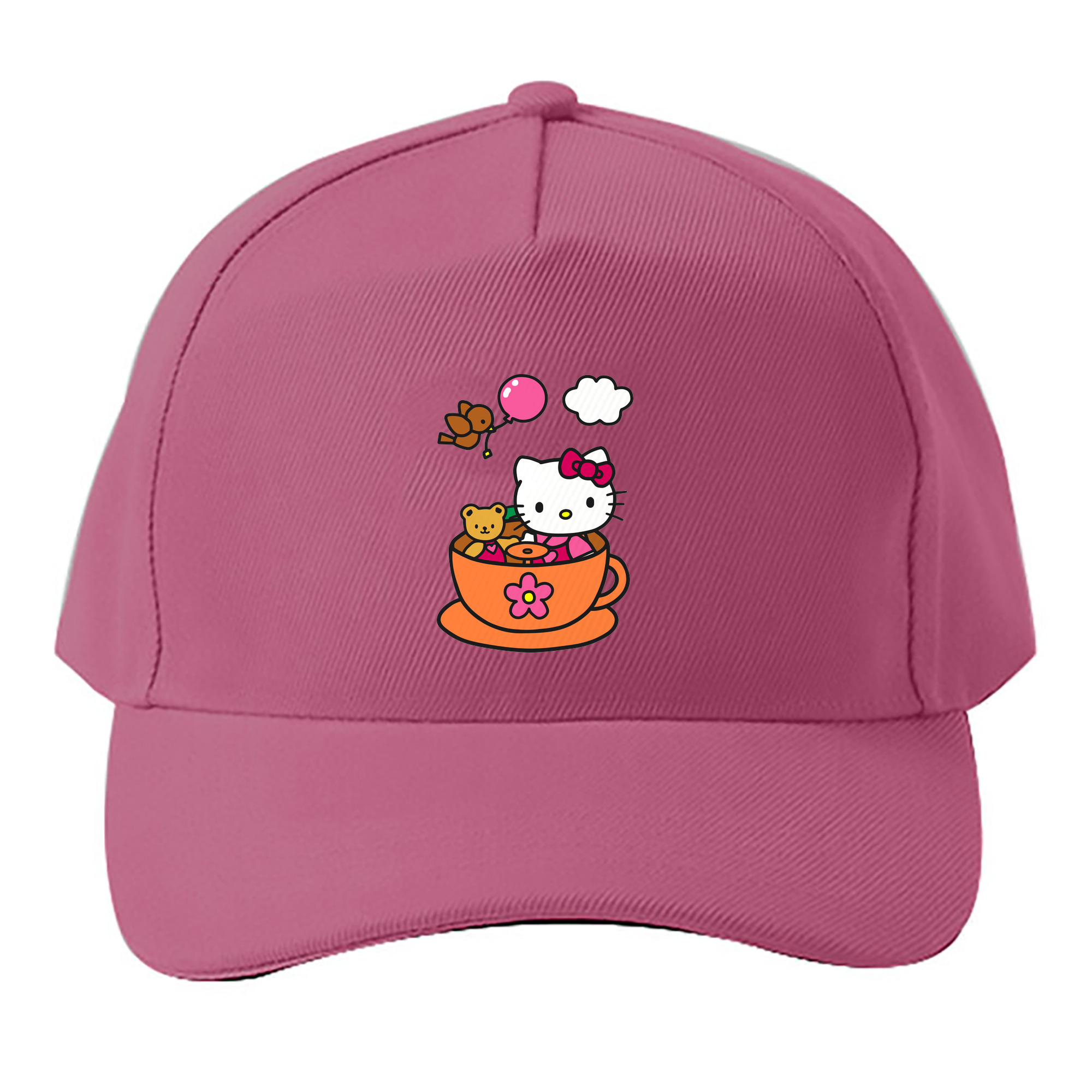 （画像用） Hello Kitty ハローキティ ベースボールキャップ 綿100％ 男女兼用 帽子 スポーツ